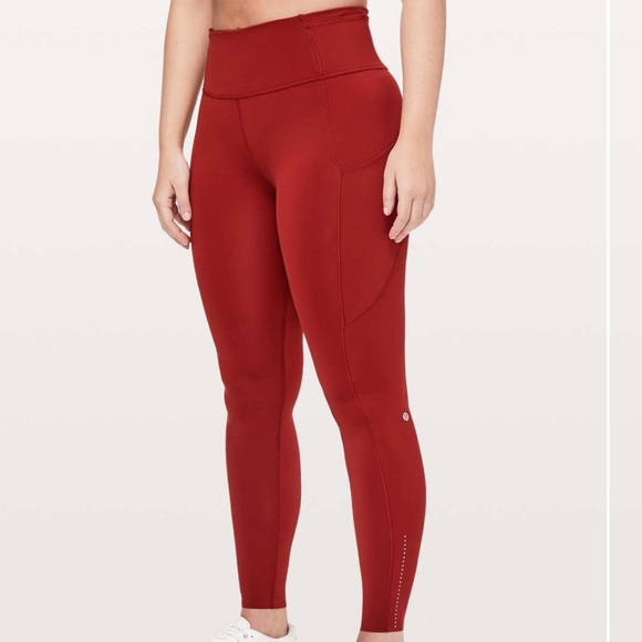 Lululemon dark red leggings Clearance